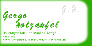 gergo holzapfel business card